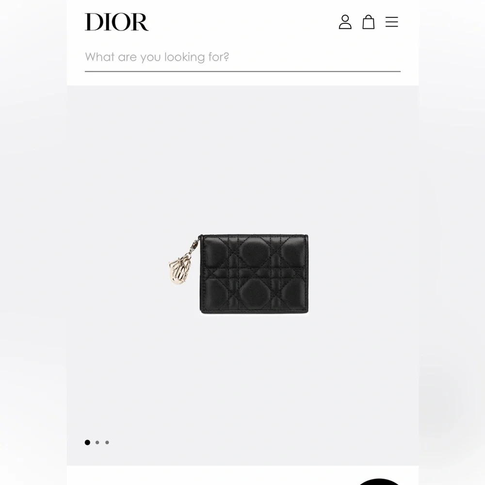 Lady Dior flap card holder NWOT